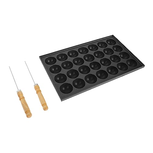 BESTonZON 1Satz Takoyaki Pfanne Gusseisen Antihaft Bakform für Octopus Bälle DIY Werkzeuge für Fischbällchen und Eier Leicht zu Reinigen und Langlebig von BESTonZON