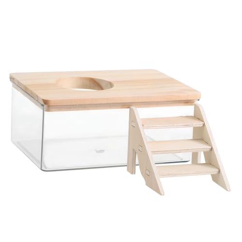 BESTonZON 1 Set Hamsterbadezimmer Hamstersandbad Mit Leiter Sandbadbehälter Mit Leiter Hamsterzubehör Hamsterbadewanne Hamstersubstratbehälter Hamsterhütte Transparente Abs BESTonZON 1 Set Hamsterbadezimmer Hamstersandbad Mit Leiter Sandbadbehälter Mit Leiter Hamsterzubehör Hamsterbadewanne Hamstersubstratbehälter Hamsterhütte Transparente Abs von BESTonZON