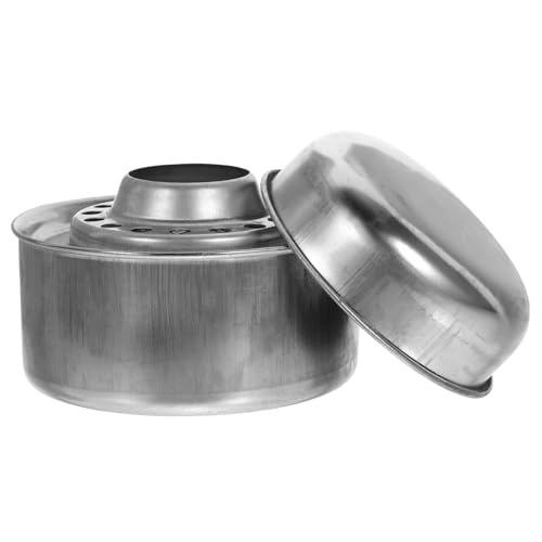 BESTonZON 1 Set Kraftstoff Tank Alkohol Halter Brenner Heißer Topf Herd Docht Edelstahl Silber von BESTonZON