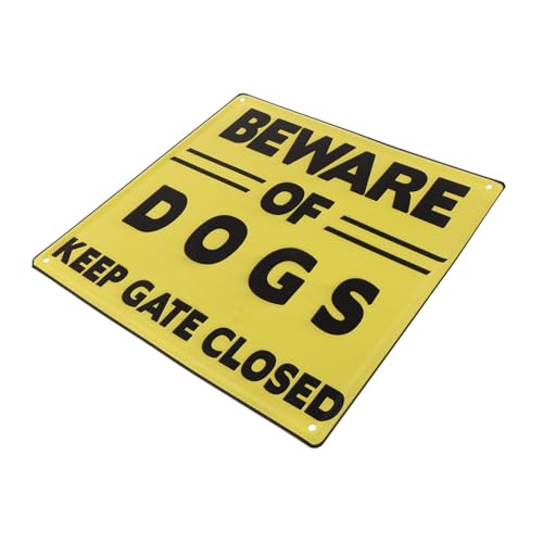 BESTonZON 1 Stück Achtung Hund Warnschild für Garten und Zuhause Klare Sichtbarkeit für Haushunde Robustes Eisenmaterial Effektive Warnung von BESTonZON