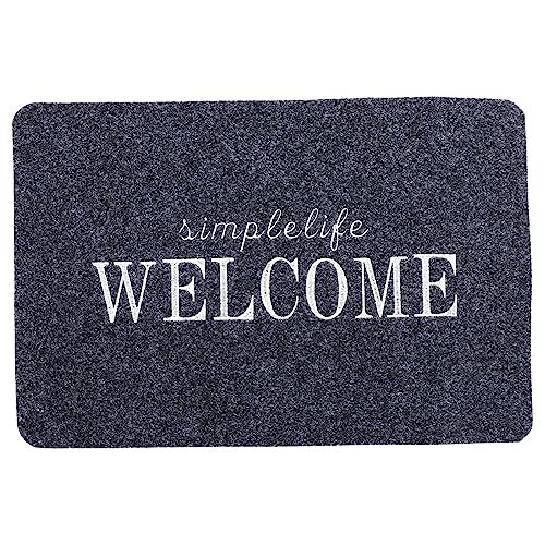 BESTonZON 1 Stück Eingangsmatte Kleine Rutsch Fußmatte Flauschig Willkommen Schwarz Für Den Vorderbereich Für Wohnzimmer Innenbereich Familie Getuftet Waschbar Weiß Für Weiche von BESTonZON