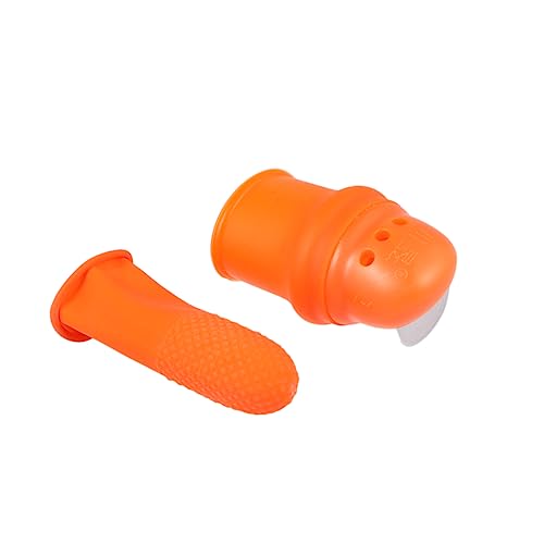 BESTonZON 1 Stück Garten Daumenmesser Erntewerkzeug für Frauen S Orange zum Pflanzen Ernten von Obst und Gemüse Komfortable Fingerhandschuhe mit Einzigartiger Elastizität von BESTonZON