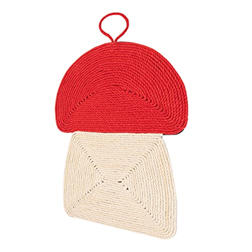 BESTonZON 1 Stück Hängende Sisal Kratzmatte für Katzen Strapazierfähig und Kratzfest mit Modernem Pilzdesign für Aktives und Entspannung für Katzenliebe BESTonZON 1 Stück Hängende Sisal Kratzmatte für Katzen Strapazierfähig und Kratzfest mit Modernem Pilzdesign für Aktives und Entspannung für Katzenliebe von BESTonZON