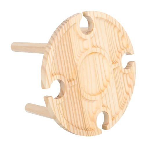 BESTonZON 1 Stück Holztisch für Picknick und Getränke Tragbarer Weintisch Hochwertigem für Outdoor Aktivitäten Praktischer Serviertisch für Getränke von BESTonZON