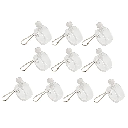 BESTonZON 10 Fahnenmast Befestigungsringe Weiß Wetterfeste Flaggenhalterung Außen Einfache Kompatibel mit Standard Ösenfahnen Robustes Fahnenmast Zubehör für Garten und Außenbereich von BESTonZON