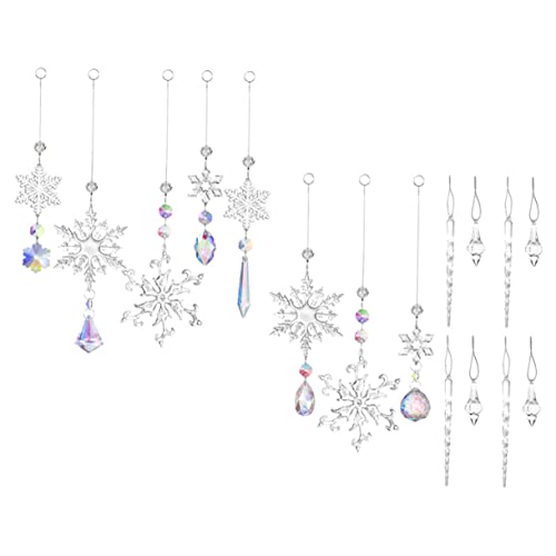 BESTonZON 10 Stück Kristallschneeflake -Dekorationen Schneeflocke Hängt Sonnenfänger Für Fenster Weihnachten Drinnen Ornament Hängende Kristalle Für Weihnachtsdeko Colorful BESTonZON 10 Stück Kristallschneeflake -Dekorationen Schneeflocke Hängt Sonnenfänger Für Fenster Weihnachten Drinnen Ornament Hängende Kristalle Für Weihnachtsdeko Colorful von BESTonZON