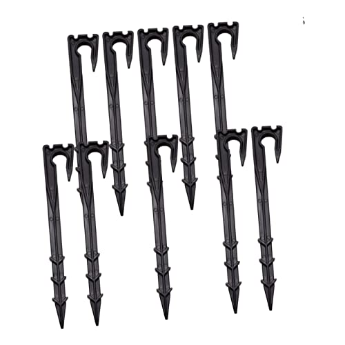 BESTonZON 10 Stück Teiliges Gartennagel aus Robustem PP Bruchsichere Erdpfähle zur Fixierung von Tropfbewässerung Vielseitige Gartenstäbe für Grünflächen Landwirtschaft und Bewässerung von BESTonZON