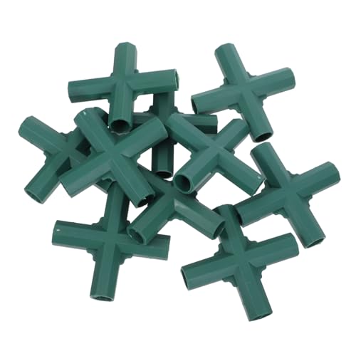 BESTonZON 10 Stück Teiliges PVC Vierwege-rohrverbinder für Gewächshausrahmen Wasserfeste Gartenrohrkupplungen Schneller DIY Anschluss für Gartenschlauch Tomatenkäfig und Bewässerungssysteme von BESTonZON