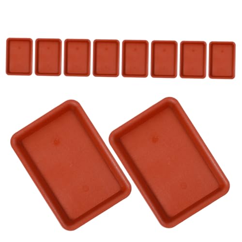 BESTonZON 10 Stück Teiliges Rechteckige Pflanzuntersetzer aus Robustem Kunststoff Wasserdichtes Abtropfblech für Blumentöpfe Geeignet für Innen Außenbereich Terrakottafarbene Pflanzschale BESTonZON 10 Stück Teiliges Rechteckige Pflanzuntersetzer aus Robustem Kunststoff Wasserdichtes Abtropfblech für Blumentöpfe Geeignet für Innen Außenbereich Terrakottafarbene Pflanzschale von BESTonZON