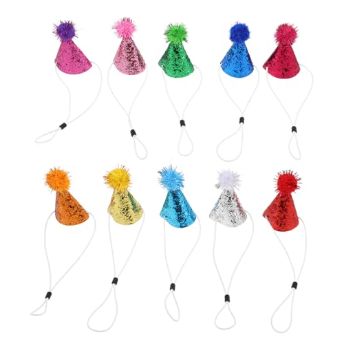 BESTonZON 10 Stück Verstellbare Katzen und mit Glitzer Pompons für Kätzchen Welpen Kaninchen und Stofftiere für Partys und Feiern von BESTonZON