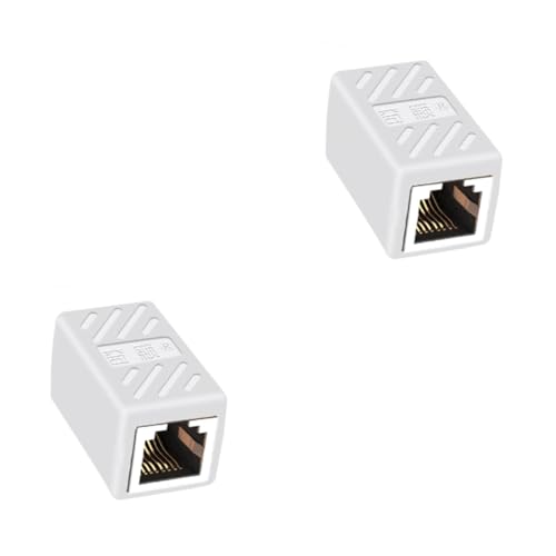 BESTonZON 10stücke Ethernet Kupplung Geschirmt Weiblich Zu Weiblich Für Kabelverlängerung Weiß Korrosionsbeständige Kontakte Einfache Verbindung von BESTonZON