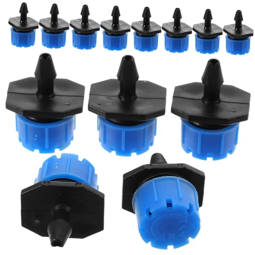 BESTonZON 100 Stück Einstellbare Tropf Bewässerungsdüsen Rot Langlebige Kunststoff Tropfer für Gartenbewässerungssysteme Stabiles Wasserausgabe Design Geeignet für Gewächshaus Rasenähnliche von BESTonZON