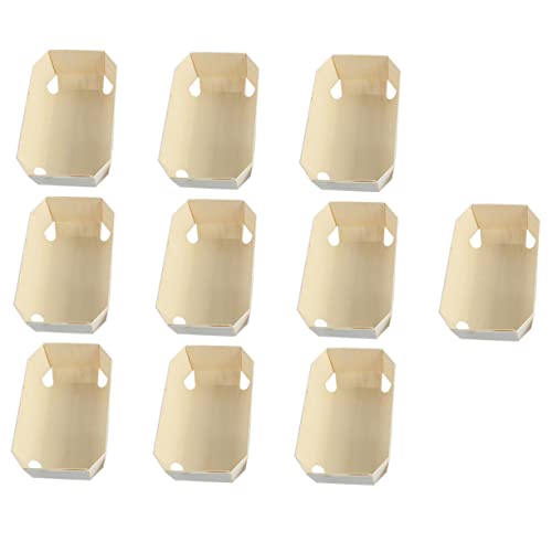 BESTonZON 10st Hölzerne Toastbox Toast-backform Brotbackform Backblech Pfanne Backbleche Für Den Ofen Antihaftbeschichtetes Backgeschirr Toast-tablett Mousse-kuchen Einweg Brot-box Papier von BESTonZON