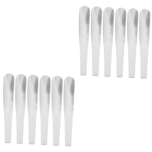 BESTonZON 12 Stk Rührlöffel Aus Metall Kaffeelöffel Umrühren Dessertlöffel Dessertbesteck Eisscheiben Kaffee Tee Rührlöffel Mischen Von Löffeln. Küchenutensilien Eiscreme Flacher Löffel Mini von BESTonZON