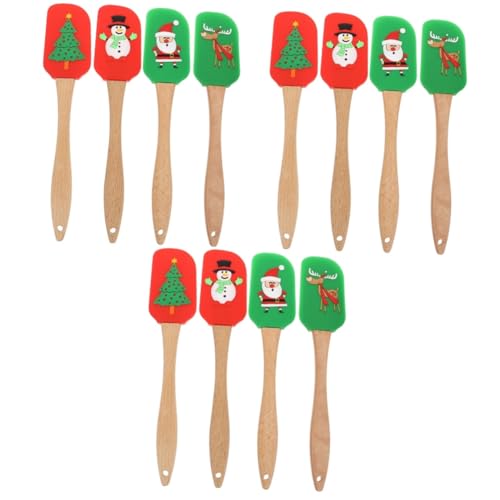 BESTonZON 12 Stk Sahnespatel Weihnachtsbutterschaber Weihnachtsmann Spachtel Küchenversorgung Weihnachtskochspatel Käsestreuer Glasschaber Butterschneider Schaber Silikon Pfannkuchen Teig BESTonZON 12 Stk Sahnespatel Weihnachtsbutterschaber Weihnachtsmann Spachtel Küchenversorgung Weihnachtskochspatel Käsestreuer Glasschaber Butterschneider Schaber Silikon Pfannkuchen Teig von BESTonZON