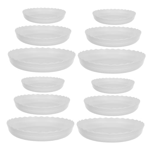 BESTonZON 12 Stück Teiliges Runder Pflanzenuntersetzer Kunststoff Blumentopf Untersetzer für Effiziente Wasserableitung für Garten und Innenräume Langlebig und Elegant Weiß BESTonZON 12 Stück Teiliges Runder Pflanzenuntersetzer Kunststoff Blumentopf Untersetzer für Effiziente Wasserableitung für Garten und Innenräume Langlebig und Elegant Weiß von BESTonZON