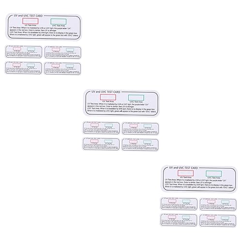 BESTonZON 15 Stk Uv-test Uva-teststreifen Uv-ausweiskarten Uvc-uva-indikatorkarten Uv-erkennungskarten Uv-lichtanzeigekarten Uvc-uva-testkarten Desinfektionsbox Papier Ultraviolettes Licht von BESTonZON