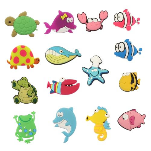 BESTonZON 15stücke Teiliges Magnetische Kühlschrankmagnete Meeresfische Bunte Whiteboard-Sticker Für Kreative Dekoration Und Organisation von BESTonZON