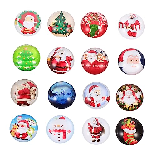 BESTonZON Küchenzubehör Heimzubehör 16st Weihnachts- 3d-glasmagnete Für Weihnachten Küchenmagnet Weihnachtsmann-zubehör Weihnachtsmann- Weihnachtsfeier Haushalt Aufkleber Magnet von BESTonZON