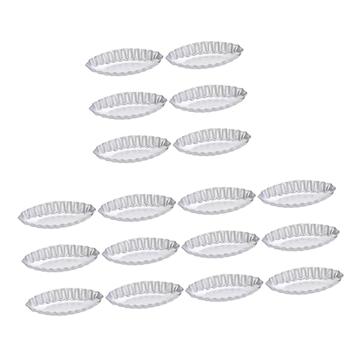 BESTonZON 18stücke Schiffchen Backformen Aluminium Antihaft Kuchenform Für Kreative Desserts Für Eier-tart Und Pudding Leicht Und Tragbar Für Hobbybäcker von BESTonZON