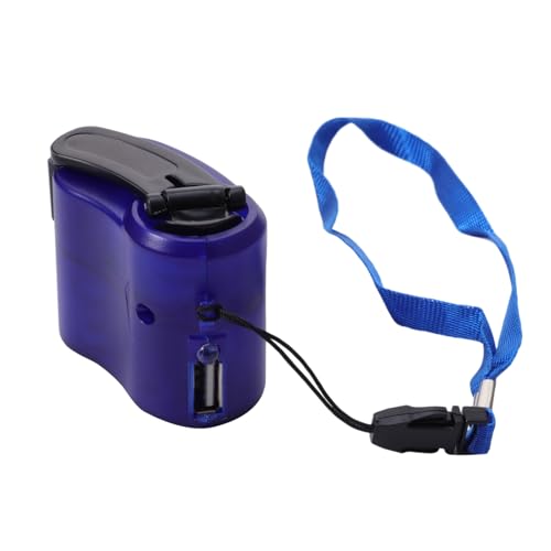 BESTonZON 1Stück Handkurbelgenerator Outdoor Notladegerät mit USB Tragbares Power Bank für Camping Radfahren und Notfälle Robustes Kunststoffmaterial LED Licht von BESTonZON