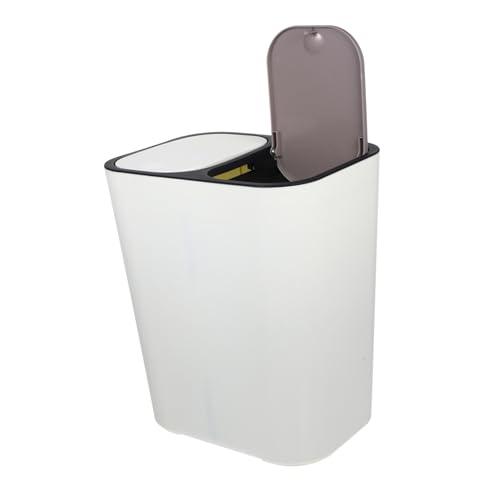 BESTonZON 1Stück Mülleimer mit Zwei Fächern für Trockenen und Nassen Abfall Klassifizierter Abfallbehälter Tragbar und für Küche und Badezimmer mit Drucköffnungsdeckel BESTonZON 1Stück Mülleimer mit Zwei Fächern für Trockenen und Nassen Abfall Klassifizierter Abfallbehälter Tragbar und für Küche und Badezimmer mit Drucköffnungsdeckel von BESTonZON