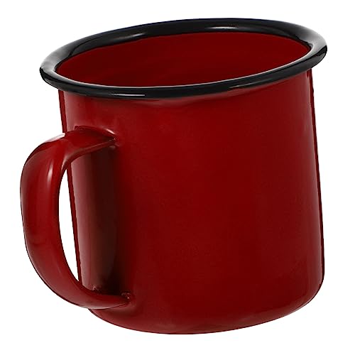 BESTonZON 1stk Altes Schnapsglas Wiederverwendbarer Kundenspezifische Emaille-tassen Camping Geschirr Set Emaillierter Trinkbecher Mini-teetasse Milch Zinn Kleine Teetasse Metall Eisen Büro von BESTonZON