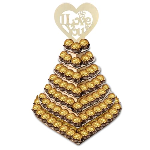 BESTonZON 1stk Dekoratives Tablett Herz-schokoladenständer Cupcake-Display-Ebene Schokoladenregal Pralinenständer Für Die Hochzeit Tortenturm Aus Vorspeise Kuchen Bankett von BESTonZON