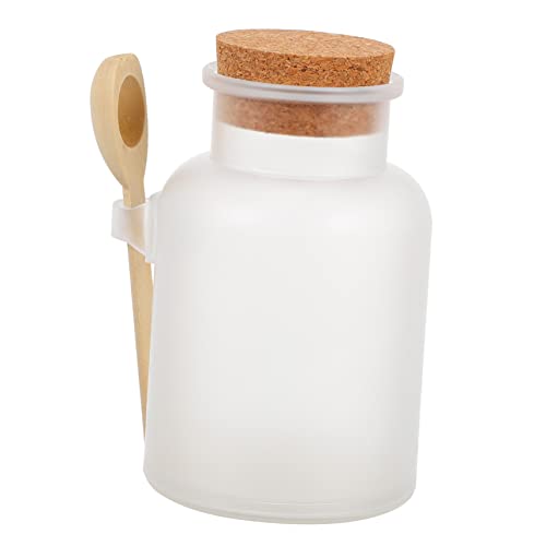 BESTonZON 1stk Flaschen Glasgefäß Mit Schaufel Kaffeebohnenbehälter Aufbewahrungsbehälter Für Badesalz Honigglas Nachfüllbare Flasche Gewürztopf Mit Schaufel Gefrostet Versiegeltes Glas Kork von BESTonZON