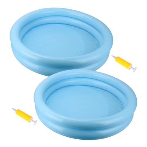 BESTonZON Aufblasbarer Pool für Kinder – 2 Satz Runder Babypool Schnell Aufblasbar für Sommerpartys Schwimmspaß im Freien BESTonZON Aufblasbarer Pool für Kinder – 2 Satz Runder Babypool Schnell Aufblasbar für Sommerpartys Schwimmspaß im Freien von BESTonZON