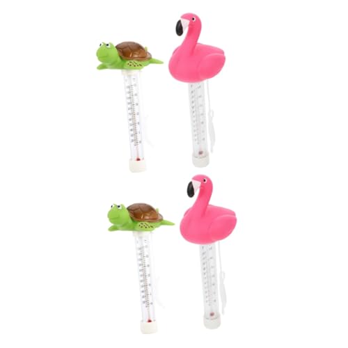 BESTonZON 2 Sätze Flamingo Wasserthermometer Badewannen Schwimmbadthermometer Schwimmendes Spa Thermometer Für Thermometer Badethermometer Wannen Spa 2 Stück * 2 von BESTonZON