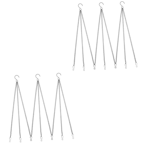BESTonZON 2 Sätze Hängende Pflanzenkette Robuste Metallketten Für Blumentöpfe Vogelkäfige Und Laternen Lange Aufhängungsketten Für Garten Und Balkon 3 Stücke * 2 BESTonZON 2 Sätze Hängende Pflanzenkette Robuste Metallketten Für Blumentöpfe Vogelkäfige Und Laternen Lange Aufhängungsketten Für Garten Und Balkon 3 Stücke * 2 von BESTonZON
