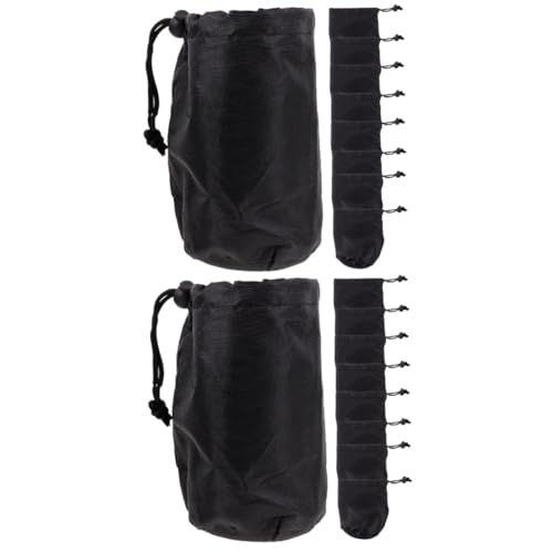 BESTonZON 2 Sätze Masonglasabdeckung Verdunkelungshülle Für Einmachgläser Schwarz Wiederverwendbar Breit Verdunkelungs-hydrokulturglasabdeckungen Sprossenglashülse Polyester 12 Stück * 2 von BESTonZON