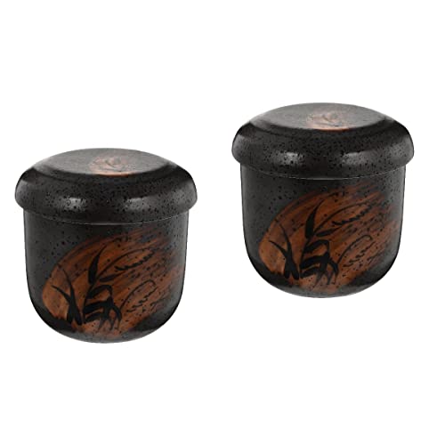 BESTonZON 2 Stk Suppentasse Dampfschale Aus Keramik Schmortopf Mit Deckel Kochtopf Aus Keramik Schalen F¨¹r Lebensmittelbecher Japanische Schale Mit Deckel Tassen Japanischer Stil Vorspeise von BESTonZON