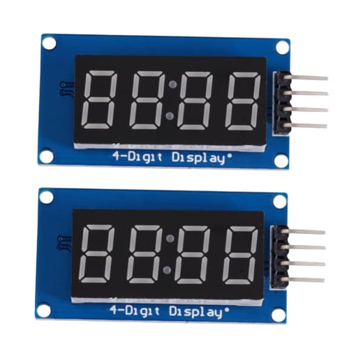 BESTonZON 2er Set 4 Stelliges LED Segment Display Modul Gemeinsamer Anode Einstellbare Helligkeit Für Digitale Uhren Und Anzeigen Ideal Für Elektronikprojekte Und DIY Anwendungen BESTonZON 2er Set 4 Stelliges LED Segment Display Modul Gemeinsamer Anode Einstellbare Helligkeit Für Digitale Uhren Und Anzeigen Ideal Für Elektronikprojekte Und DIY Anwendungen von BESTonZON