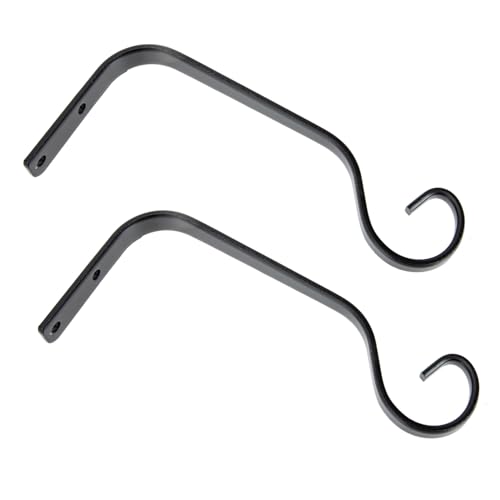 BESTonZON 2 Stück Eisen Wandhaken Wandmontage Aufgehängte Blumentopfhalter Robust für Garten Balkon Laterne Windspiel Vogelhaus Hängepflanzen Halterung Außenbereich BESTonZON 2 Stück Eisen Wandhaken Wandmontage Aufgehängte Blumentopfhalter Robust für Garten Balkon Laterne Windspiel Vogelhaus Hängepflanzen Halterung Außenbereich von BESTonZON