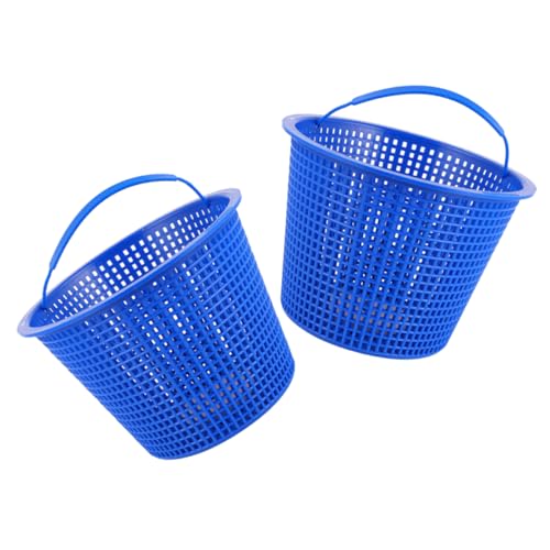 BESTonZON 2 Stück Filterkorb Form Baden Poolversorgung Vakuum Schwimmender Skimmerkorb Schwimmbadfilter Netzkorb Pool-Gadget Außenfilter Poolsieb Schwimmbad -Trümmerfilter Plastik Blau von BESTonZON
