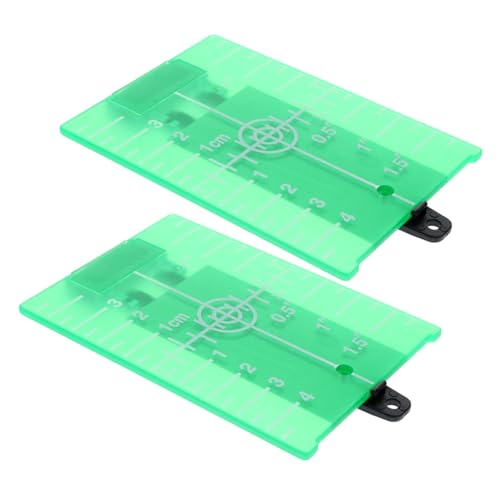 BESTonZON 2 Stück Grüne Zieltafel mit Standfuß Kreuzlinienlaser Magnetische Bodenplatte für Selbstnivellierende Laserzielscheibe zur Präzisen Ausrichtung und Messung BESTonZON 2 Stück Grüne Zieltafel mit Standfuß Kreuzlinienlaser Magnetische Bodenplatte für Selbstnivellierende Laserzielscheibe zur Präzisen Ausrichtung und Messung von BESTonZON