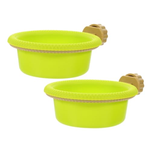 BESTonZON 2 Stück Hängende Vogelbadewanne mit Rutschfestem Design Leichtes Kunststoff Bad für Wellensittiche Papageien Kanarienvögel Passend für Vogelkäfige Einfach zu Reinigen und BESTonZON 2 Stück Hängende Vogelbadewanne mit Rutschfestem Design Leichtes Kunststoff Bad für Wellensittiche Papageien Kanarienvögel Passend für Vogelkäfige Einfach zu Reinigen und von BESTonZON