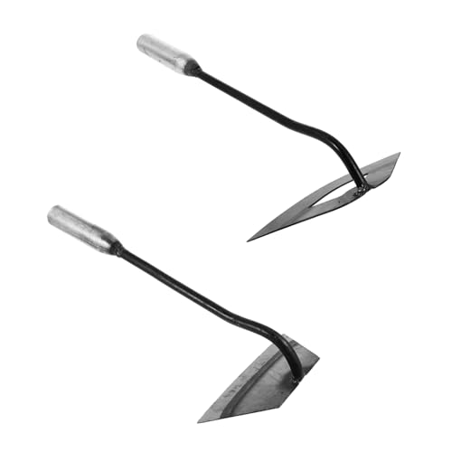 BESTonZON 2 Stück Handliche Gartenhacken aus Metall Langlebige Grab Unkrauthacken für Aussaat und Bodenlockerung Leichte Tragbare Gartengeräte für Blumen Baumpflanzung Effiziente von BESTonZON