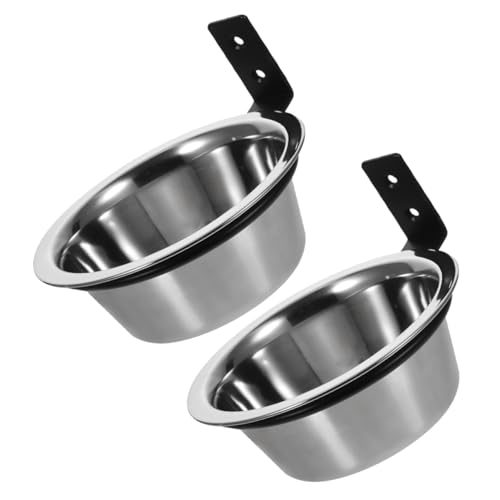 BESTonZON 2 Stück Hochgestellte Futter und Wasserschalen aus Platzsparend und Einfach zu Reinigen für Haustiere von BESTonZON