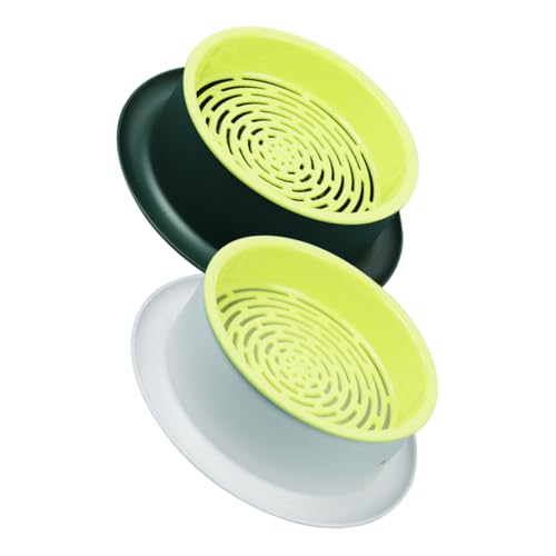 BESTonZON 2 Stück Hydroponische Katzengras Keimschale aus Stabilem Kunststoff Leichte Praktische Anzuchtschale für Katzenfreundliches Gras Frei von Erde für Innen Außenbereich Einfach zu von BESTonZON