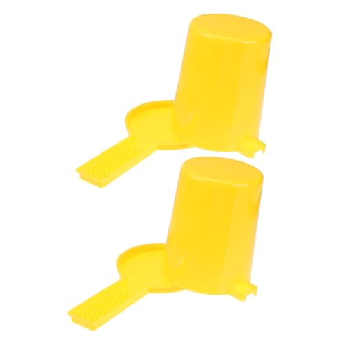 BESTonZON 2 Stück Imkerei Werkzeuge Imkereibedarf Bieneneingangsbehälter Wasserspender für Bienenstöcke Honigbienenstock Eingang Feeder Bienentrinker Bienenfütterung Imker Tool Gelb von BESTonZON