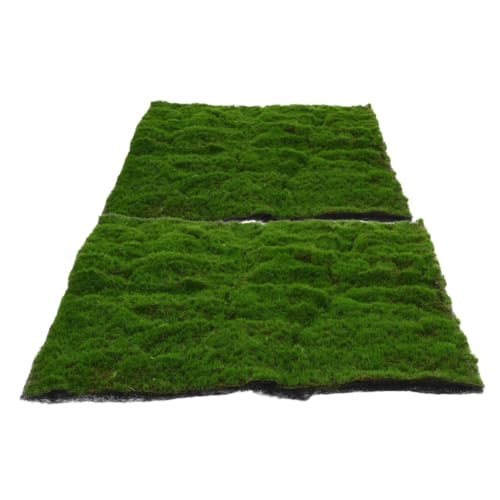 BESTonZON 2 Stück Kunstmoos Pad Simulation Kunstgrasmatte Für Gartenterrasse Rasen Landschaftsbau Ornamente – Simulation Rasenrolle Für Bonsai Projekte von BESTonZON