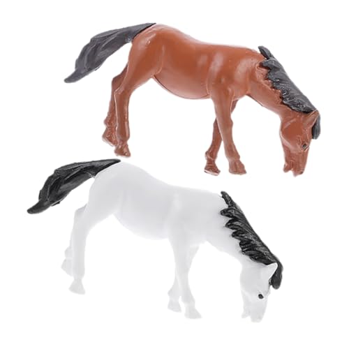 BESTonZON 2 Stück Mini Pferde Figuren PVC Miniatur Tiere Deko für Landschaft Haus Bonsai DIY Cake Zubehör Leicht Vielseitig für Büro Reise Fensterbrett Regal BESTonZON 2 Stück Mini Pferde Figuren PVC Miniatur Tiere Deko für Landschaft Haus Bonsai DIY Cake Zubehör Leicht Vielseitig für Büro Reise Fensterbrett Regal von BESTonZON
