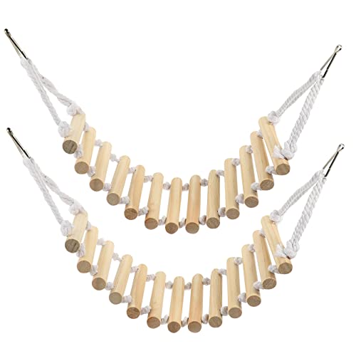 BESTonZON 2 Stück Parrotschaukel Teiliges aus Verschleißfestem Material Weiche Hängebrücke und Kauspielzeug für Papageien Fördert Spiel und Aktivität Geeignet für Haushaltsvögel und von BESTonZON