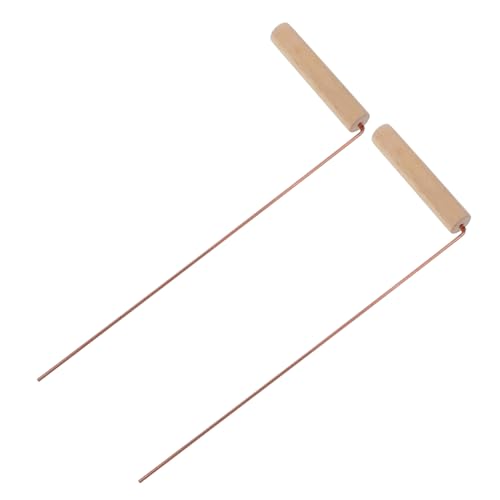 BESTonZON 2 Stück Praktische Dowsing Rods aus Messing Teiliges Leichte Outdoor Pendelstäbe mit Glatter Oberfläche für Wassersuche und Spukdetektion für Camping und Feldforschung von BESTonZON