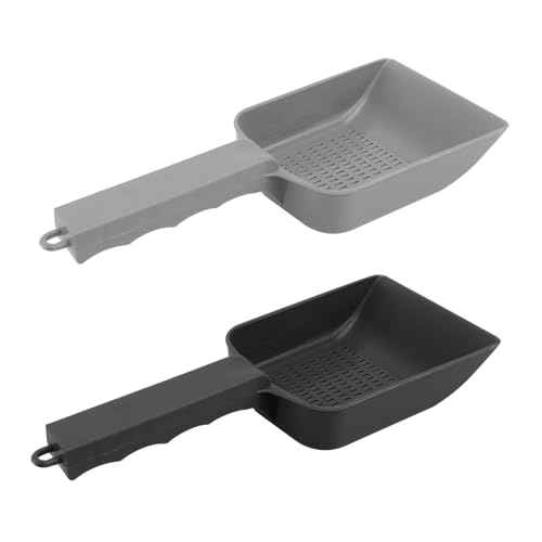 BESTonZON 2 Stück Reptilien Sand Schaufeln aus Langlebigem Feines Sieb zum Filtern von Ausscheidungen und Sand Rostfrei Leicht zu Reinigen für Terrarien mit Schildkröten Echsen Schlangen von BESTonZON