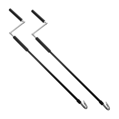 BESTonZON 2 Stück Robuste Kurbelstangen mit Haken Einsetzbar für Markisen Sonnenschutz Rollos Platzsparend und Vielseitig für Innen und Außenbereich von BESTonZON