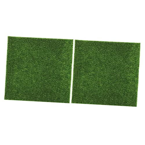 BESTonZON 2 Stück Simuliertes Rasenmoss Moos Synthetisches Feenhaftes Gartengras Rasenflächen Terrassenanlagen Diorama- Naht Miniaturverzierung Feengras lebensechtes Grün von BESTonZON